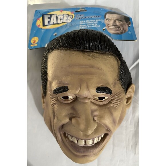 Govenator Arnold Schwarzenegger Famous Faces Mask Costume Halloween - Picture 1 of 4